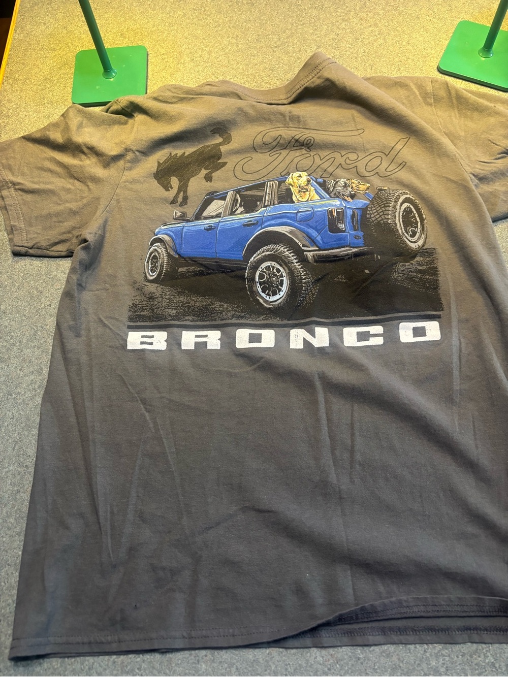 Ford Bronco Tee with Blue SUV Graphic